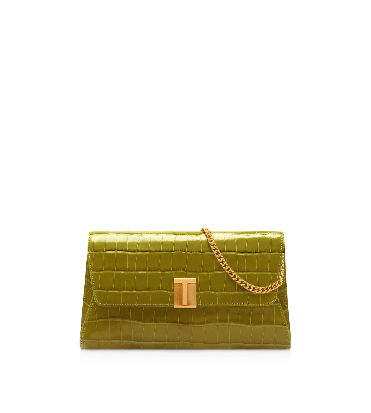 PRINTED CROCODILE LEATHER NOBILE CLUTCH image number 0