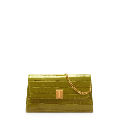 PRINTED CROCODILE LEATHER NOBILE CLUTCH image number 0