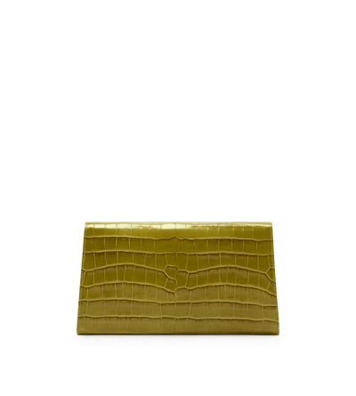 PRINTED CROCODILE LEATHER NOBILE CLUTCH image number 2