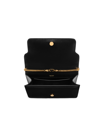 PALMELLATO-EFFECT LEATHER SMALL SHOULDER BAG image number 3
