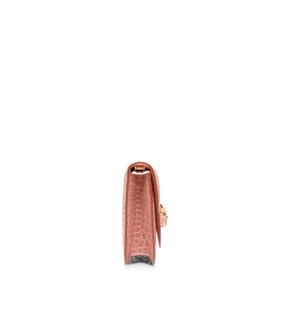 STAMPED CROCODILE LEATHER SMALL SHOULDER BAG image number 1