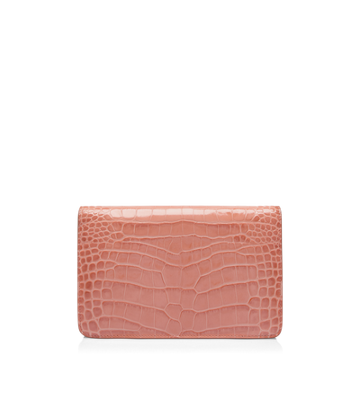 STAMPED CROCODILE LEATHER SMALL SHOULDER BAG image number 2