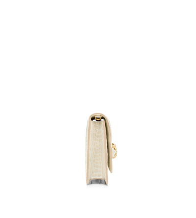 STAMPED CROCODILE LEATHER SMALL SHOULDER BAG image number 1
