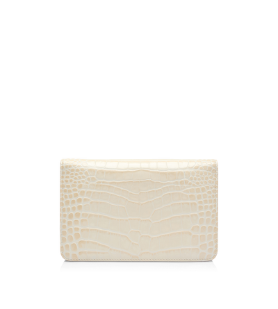 STAMPED CROCODILE LEATHER SMALL SHOULDER BAG image number 2