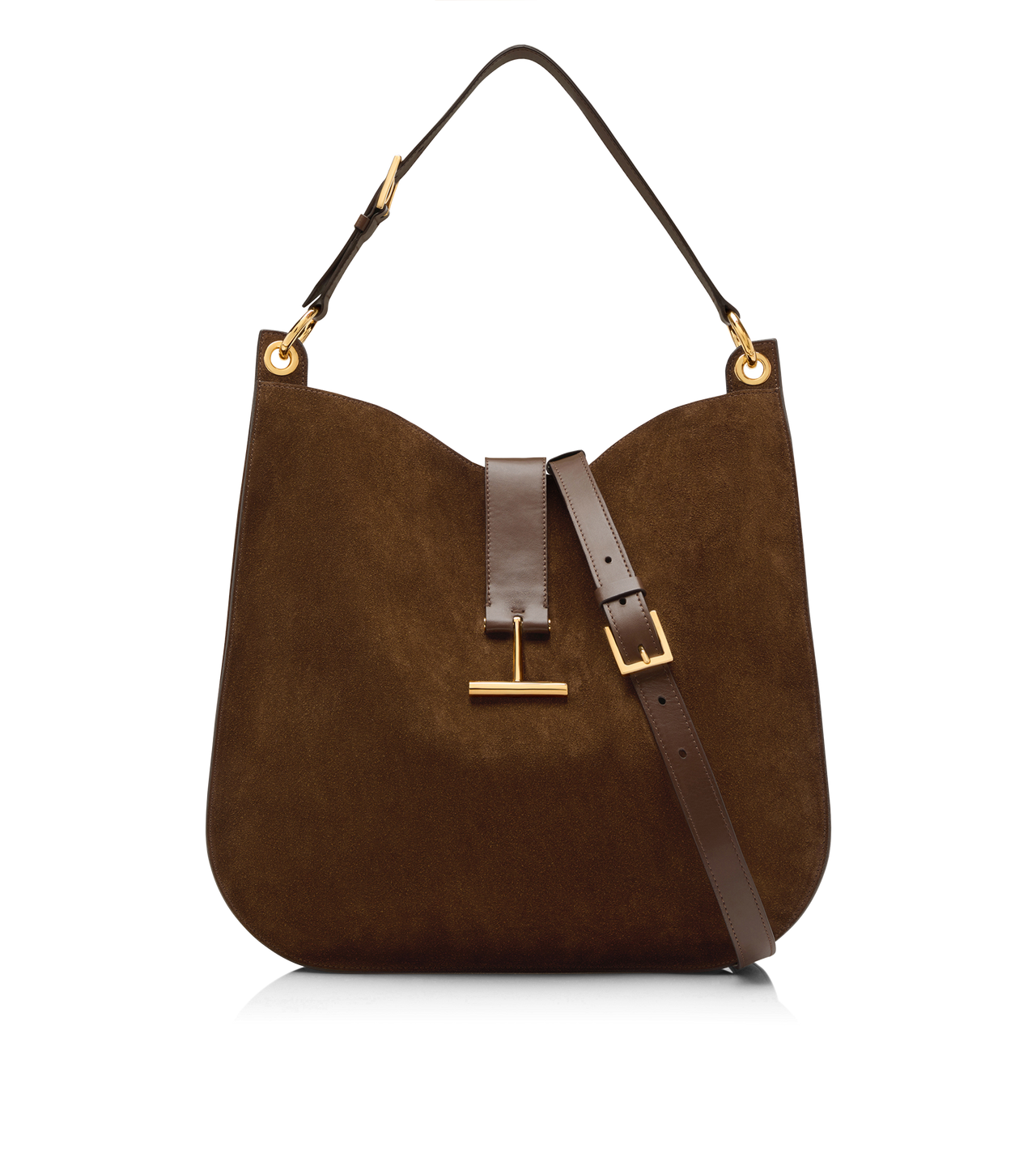 SUEDE LEATHER AND SMOOTH LEATHER TARA LARGE CROSSBODY image number 0