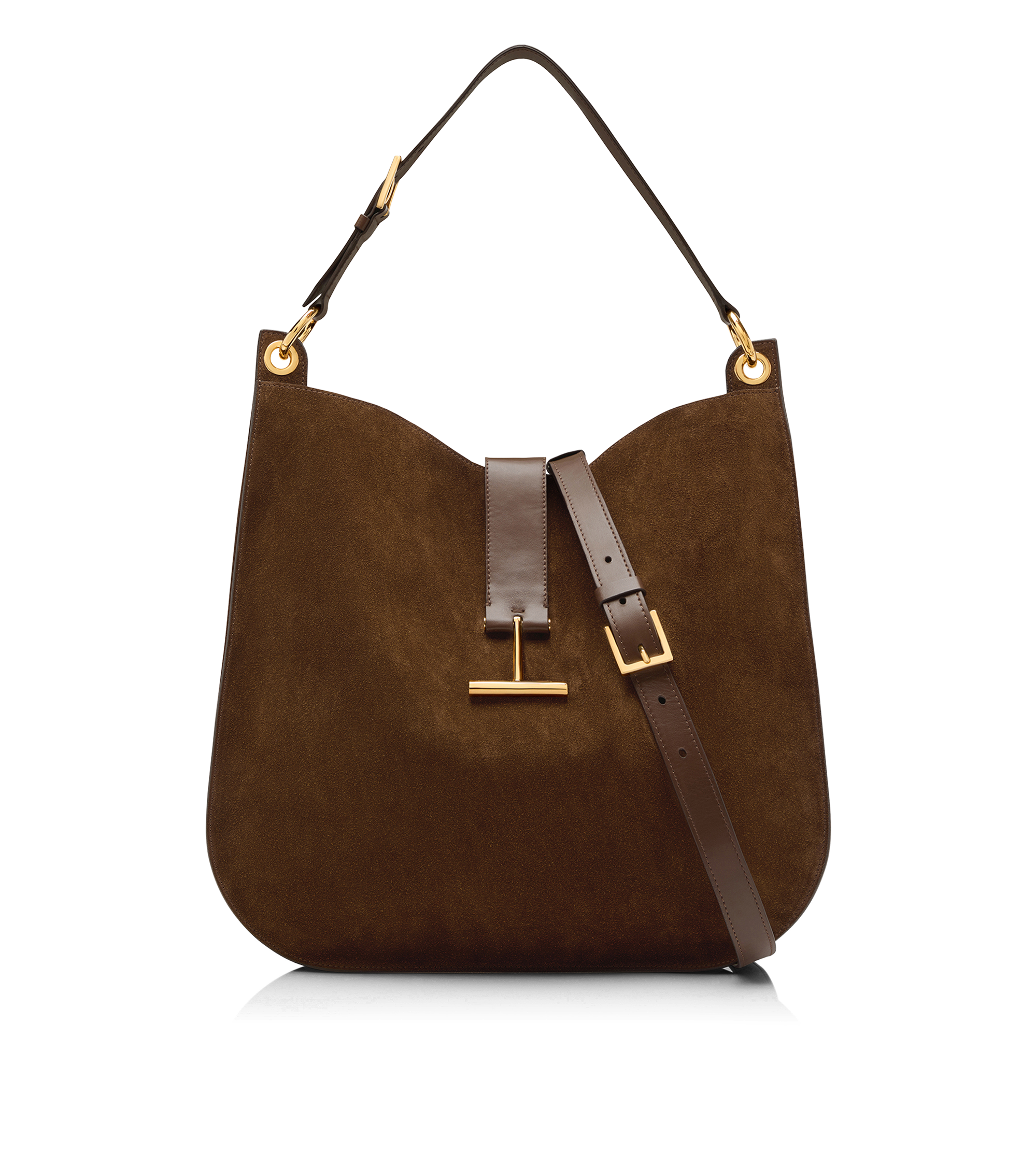 SUEDE LEATHER AND SMOOTH LEATHER TARA LARGE CROSSBODY