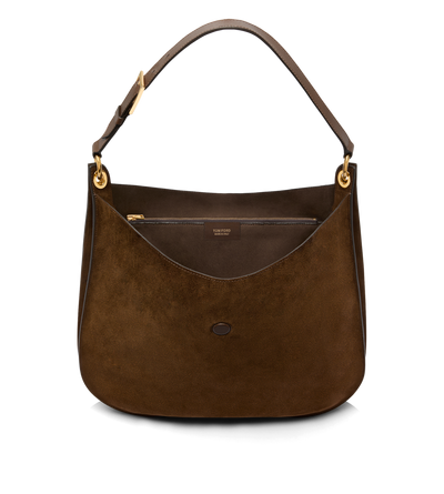 TOM FORD LEATHER WHISKY SUEDE LEATHER AND SMOOTH LEATHER TARA LARGE CROSSBODY