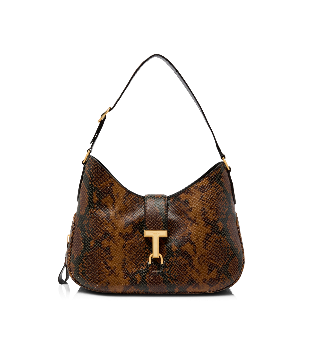 STAMPED PYTHON LEATHER MONARCH MEDIUM HOBO image number 0