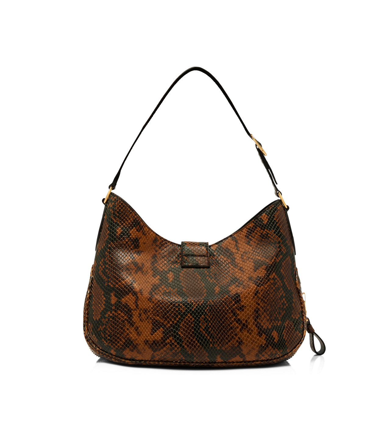 STAMPED PYTHON LEATHER MONARCH MEDIUM HOBO image number 2