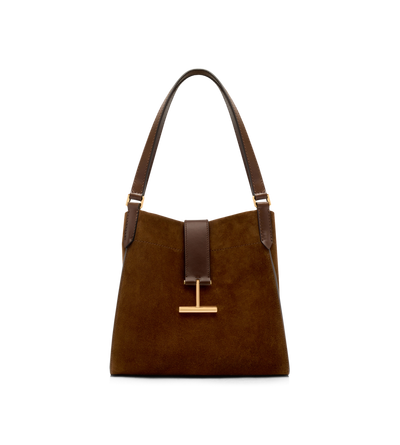 SUEDE AND LEATHER TARA MEDIUM TOTE image number 1
