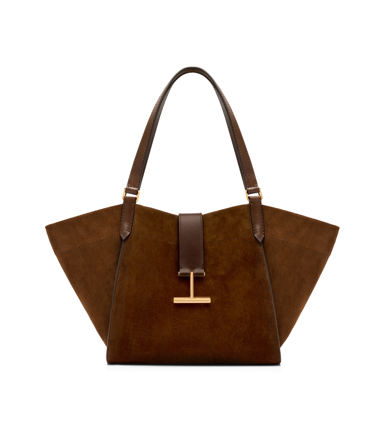SUEDE AND LEATHER TARA MEDIUM TOTE | Tom Ford Fashion