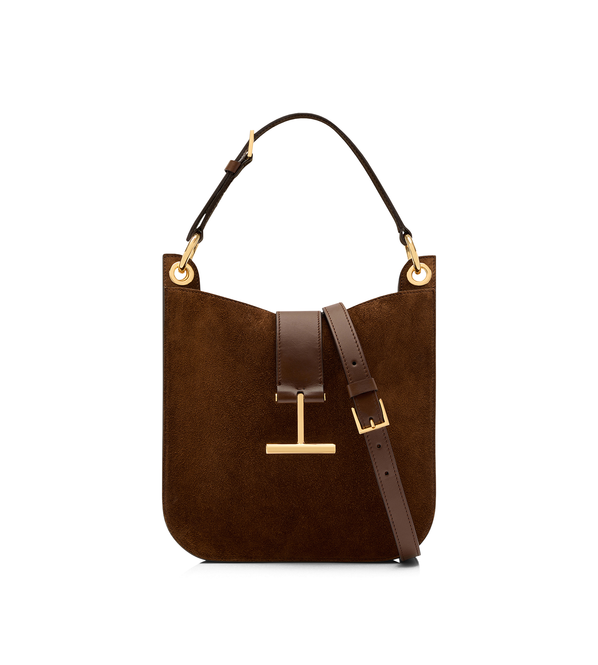 SUEDE LEATHER AND SMOOTH LEATHER TARA SMALL CROSSBODY