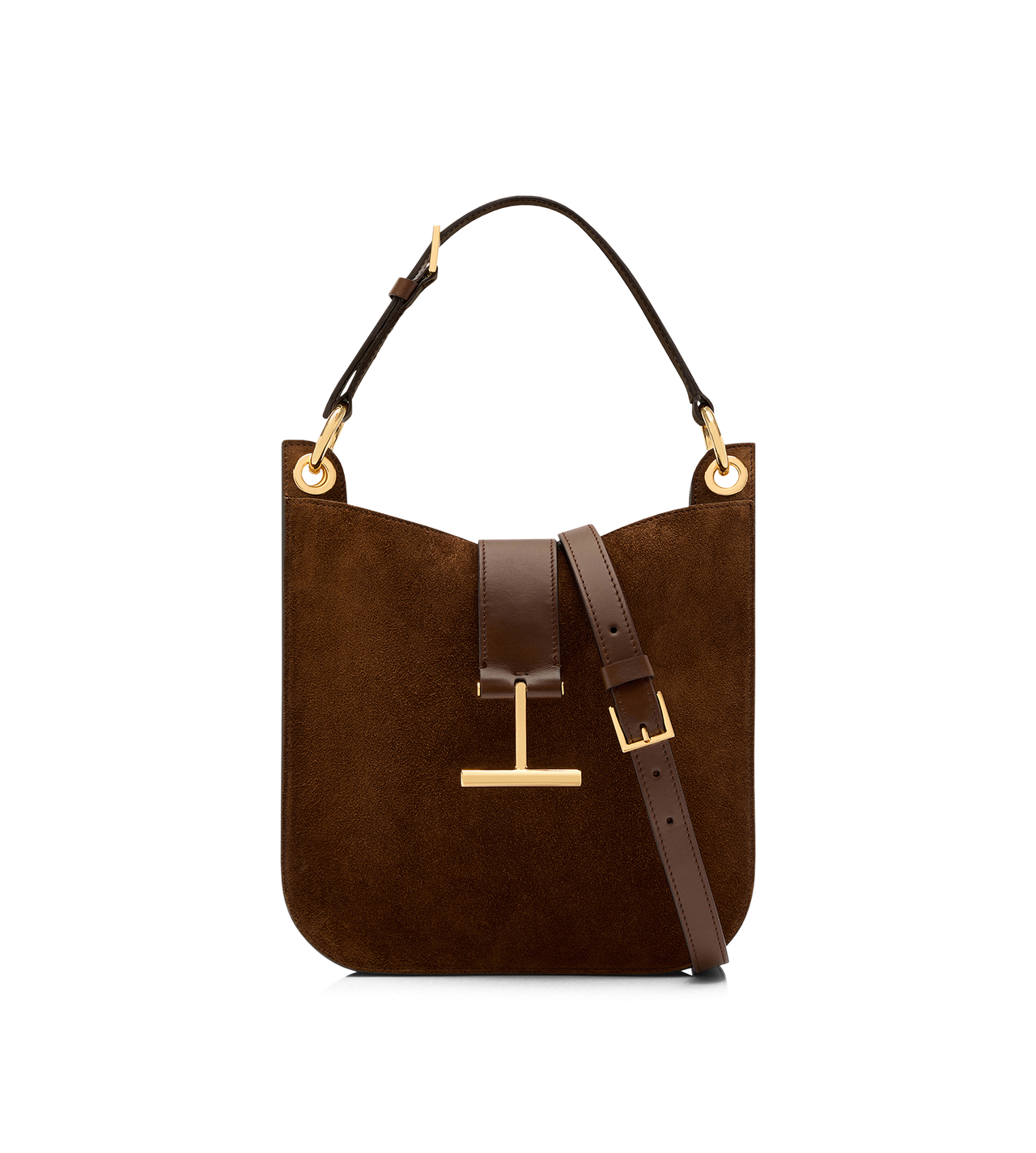 TOM FORD LEATHER WHISKY SUEDE LEATHER AND SMOOTH LEATHER TARA SMALL CROSSBODY