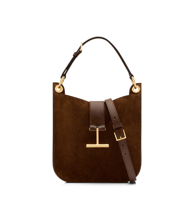 TOM FORD LEATHER WHISKY SUEDE LEATHER AND SMOOTH LEATHER TARA SMALL CROSSBODY