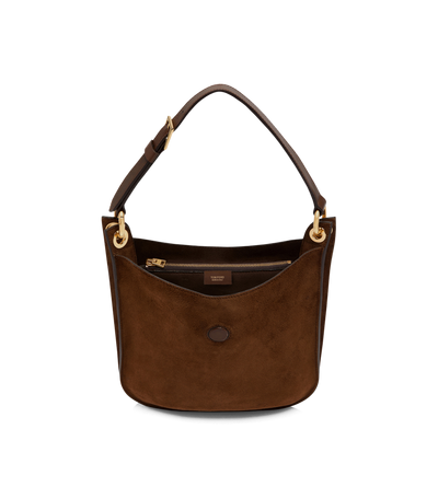 TOM FORD LEATHER WHISKY SUEDE LEATHER AND SMOOTH LEATHER TARA SMALL CROSSBODY