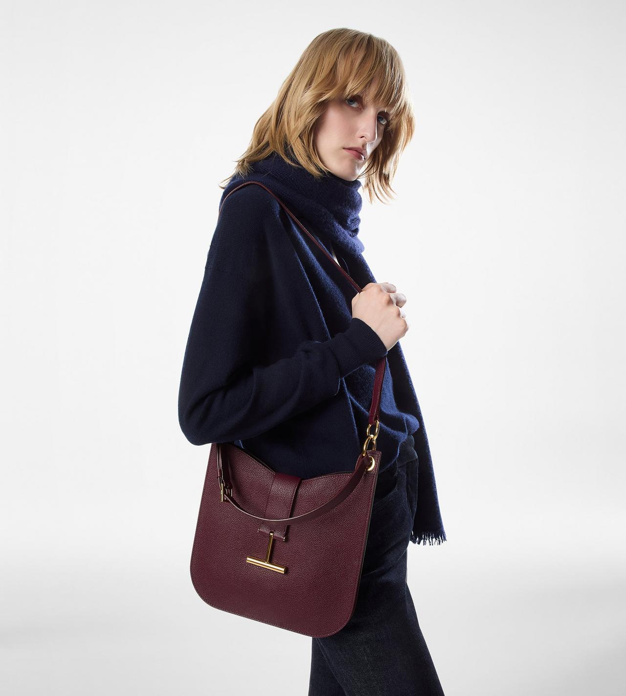 GRAIN LEATHER TARA SMALL CROSSBODY image number 4