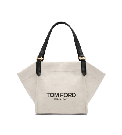 Tom ford printed canvas and leather t tote bag sale