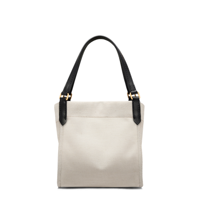 COTTON CANVAS AND SMOOTH LEATHER AMALFI MEDIUM TOTE image number 6