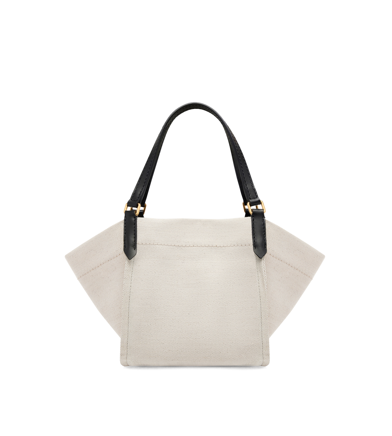 COTTON CANVAS AND SMOOTH LEATHER AMALFI SMALL TOTE image number 3