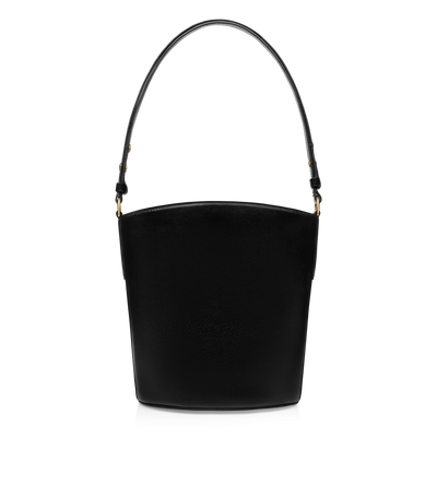 PALMELLATO-EFFECT LEATHER MEDIUM BUCKET BAG image number 2