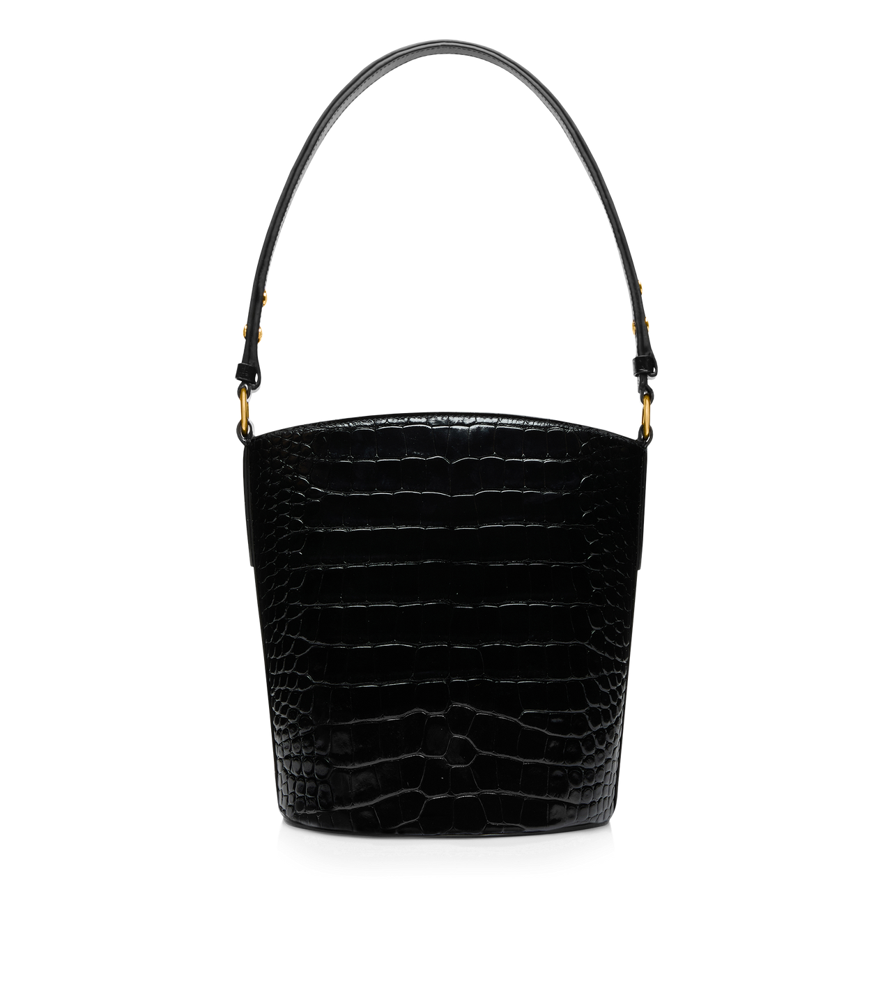 STAMPED CROCODILE LEATHER WHITNEY MEDIUM BUCKET BAG image number 2