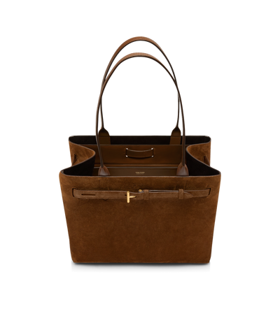 TOM FORD LEATHER WHISKY SUEDE LEATHER AUDREY MEDIUM TOTE