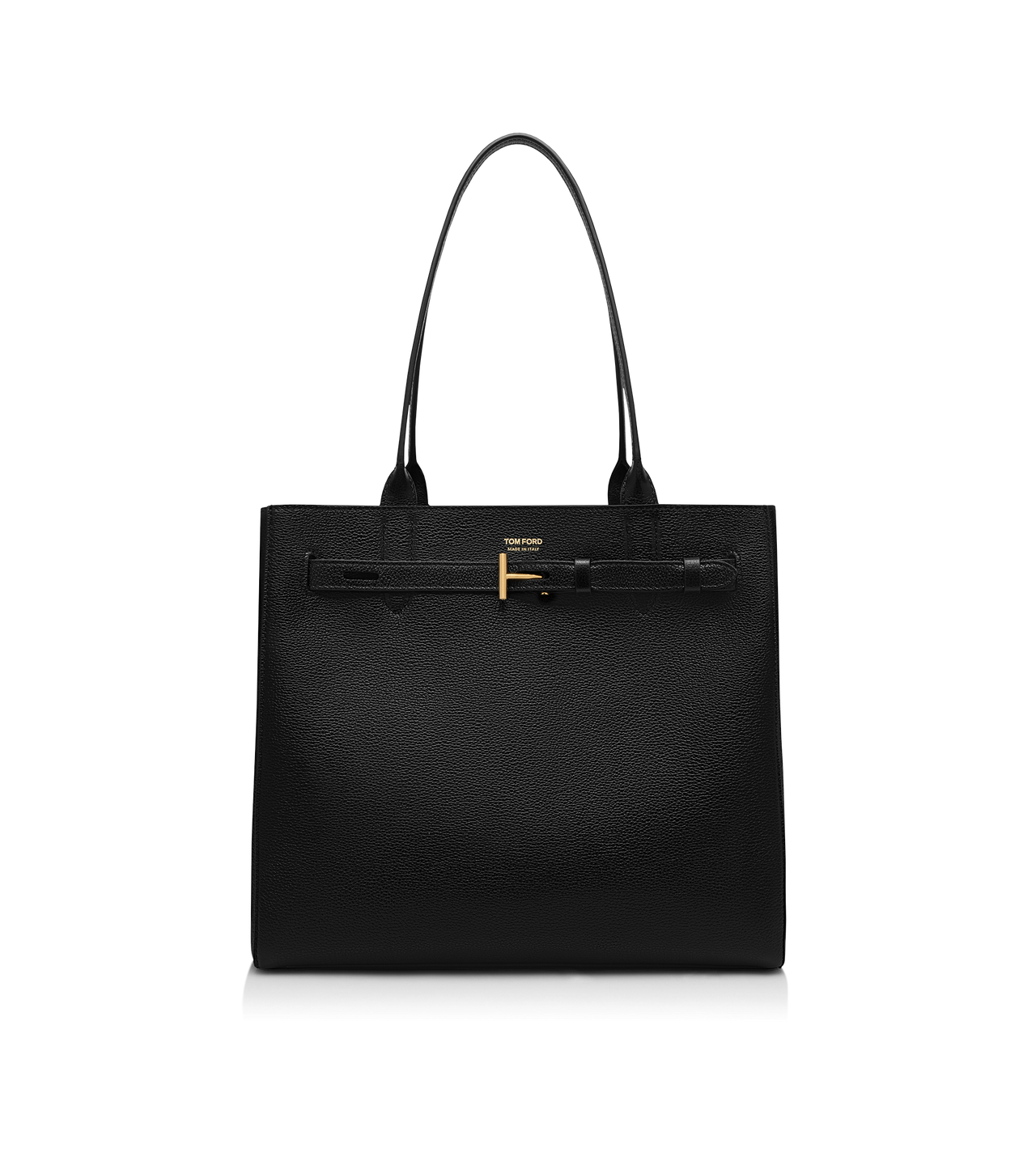 TOM FORD LEATHER BLACK GRAIN LEATHER AUDREY MEDIUM TOTE