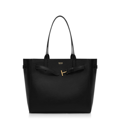 TOM FORD LEATHER BLACK GRAIN LEATHER AUDREY MEDIUM TOTE