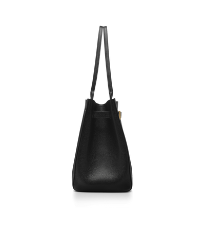 TOM FORD LEATHER BLACK GRAIN LEATHER AUDREY MEDIUM TOTE