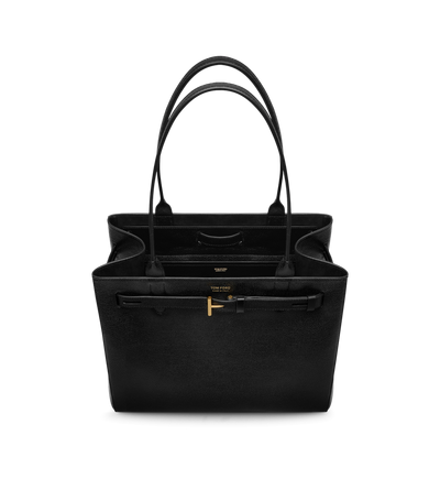 TOM FORD LEATHER BLACK GRAIN LEATHER AUDREY MEDIUM TOTE