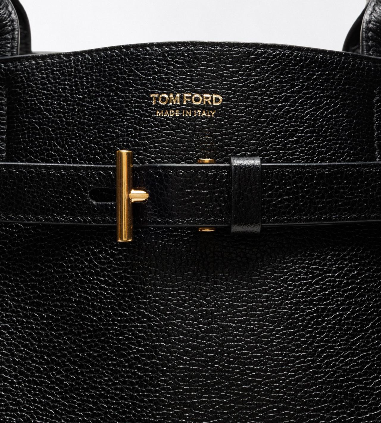 TOM FORD LEATHER BLACK GRAIN LEATHER AUDREY MEDIUM TOTE