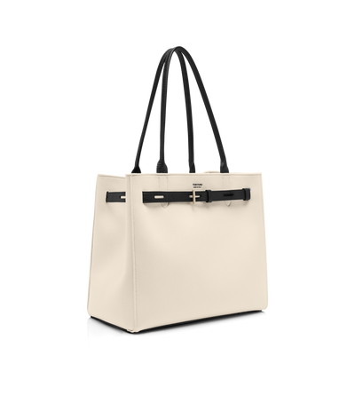 CANVAS AND LEATHER AUDREY MEDIUM TOTE image number 1
