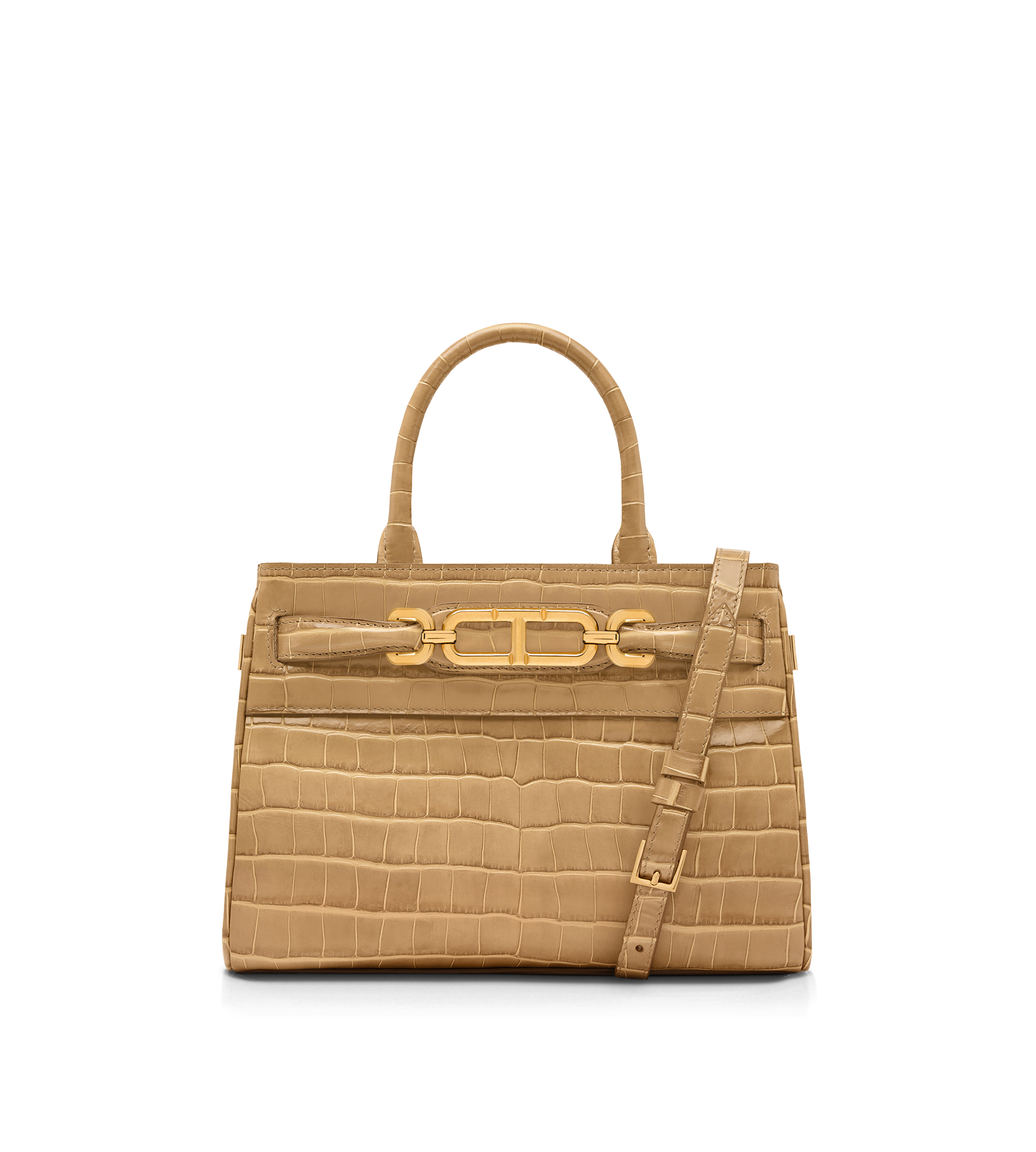 PRINTED CROCODILE LEATHER SMALL TOP HANDLE