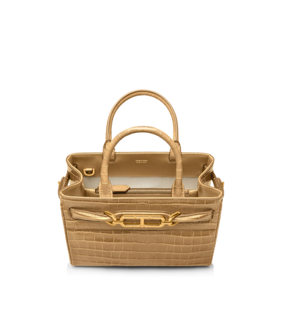 PRINTED CROCODILE LEATHER SMALL TOP HANDLE image number 3