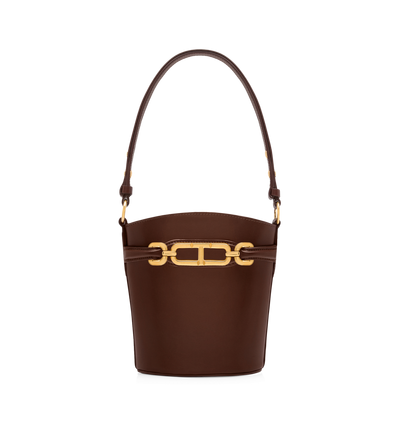 PALMELLATO-EFFECT LEATHER WHITNEY SMALL BUCKET BAG image number 0