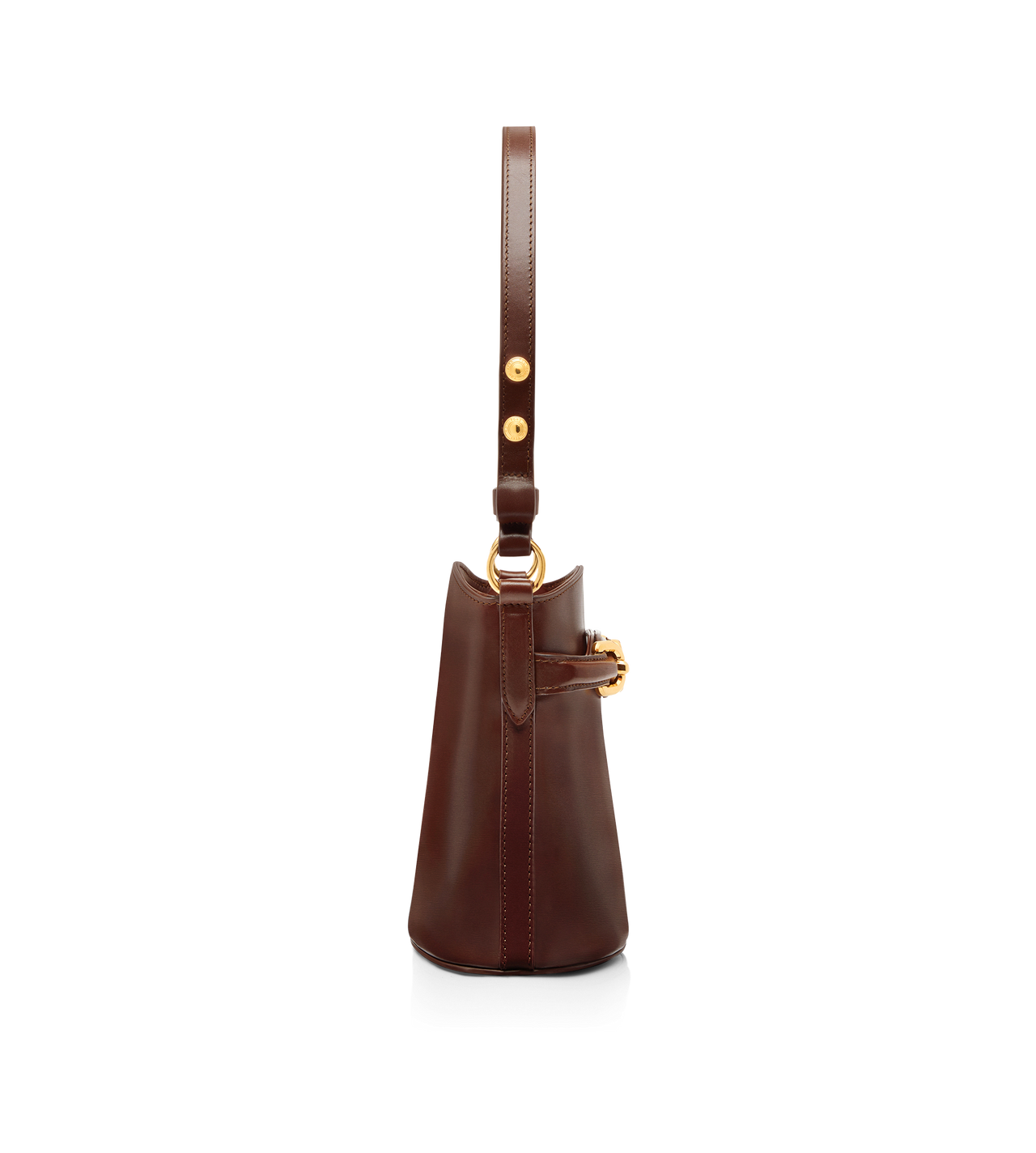 PALMELLATO-EFFECT LEATHER WHITNEY SMALL BUCKET BAG image number 1