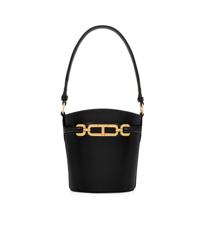 PALMELLATO-EFFECT LEATHER WHITNEY SMALL BUCKET BAG image number 0