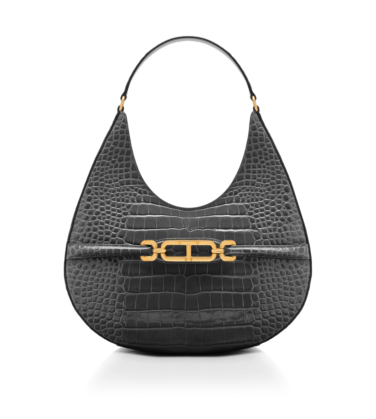 STAMPED CROCODILE LEATHER WHITNEY LARGE HOBO image number 0