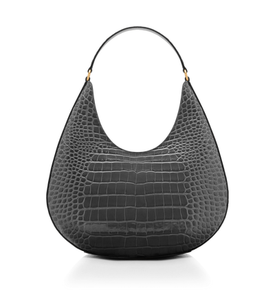 STAMPED CROCODILE LEATHER WHITNEY LARGE HOBO image number 2