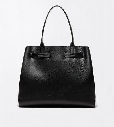 TOM FORD LEATHER BLACK GRAIN LEATHER AUDREY LARGE TOTE