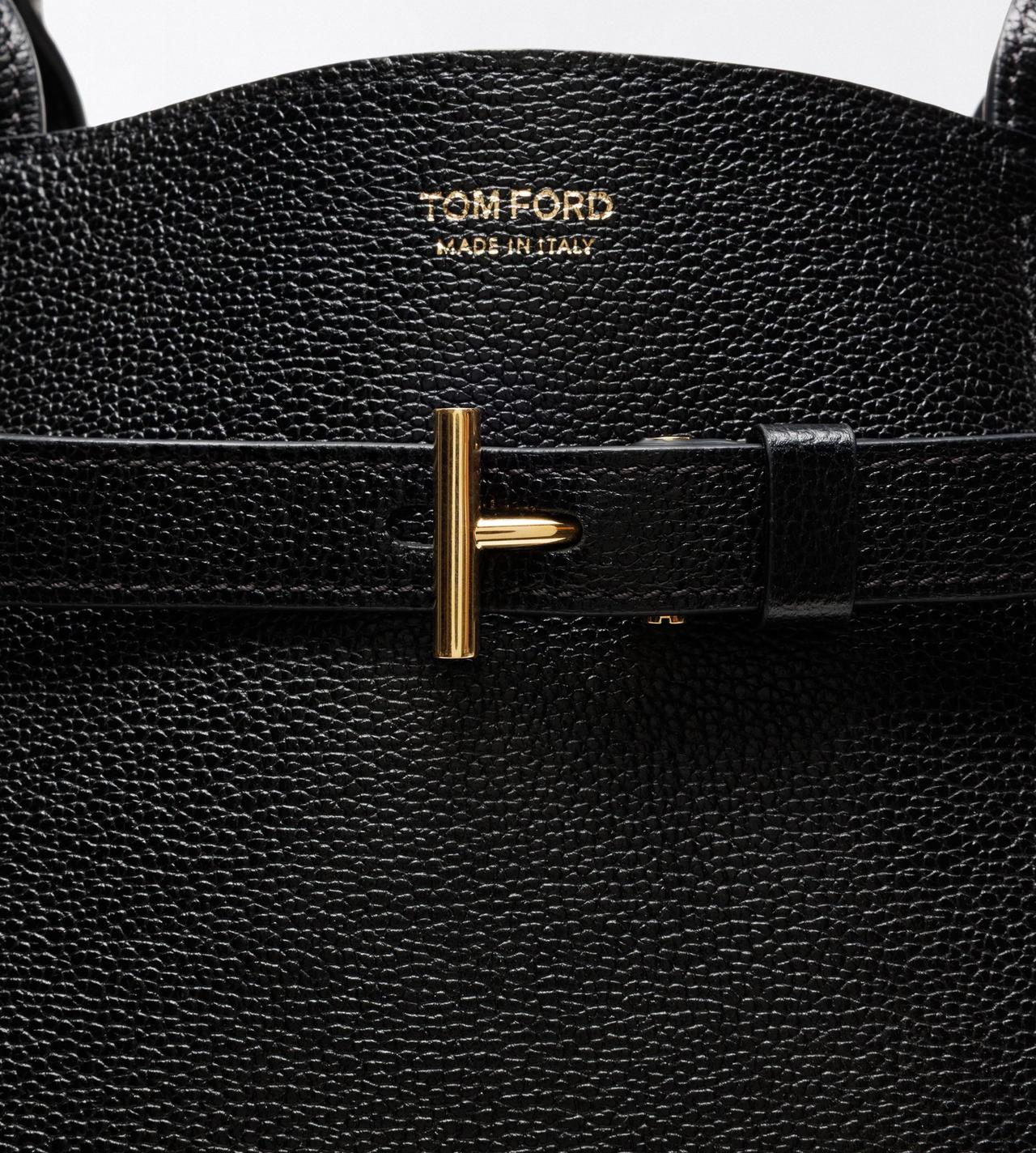 TOM FORD LEATHER BLACK GRAIN LEATHER AUDREY LARGE TOTE