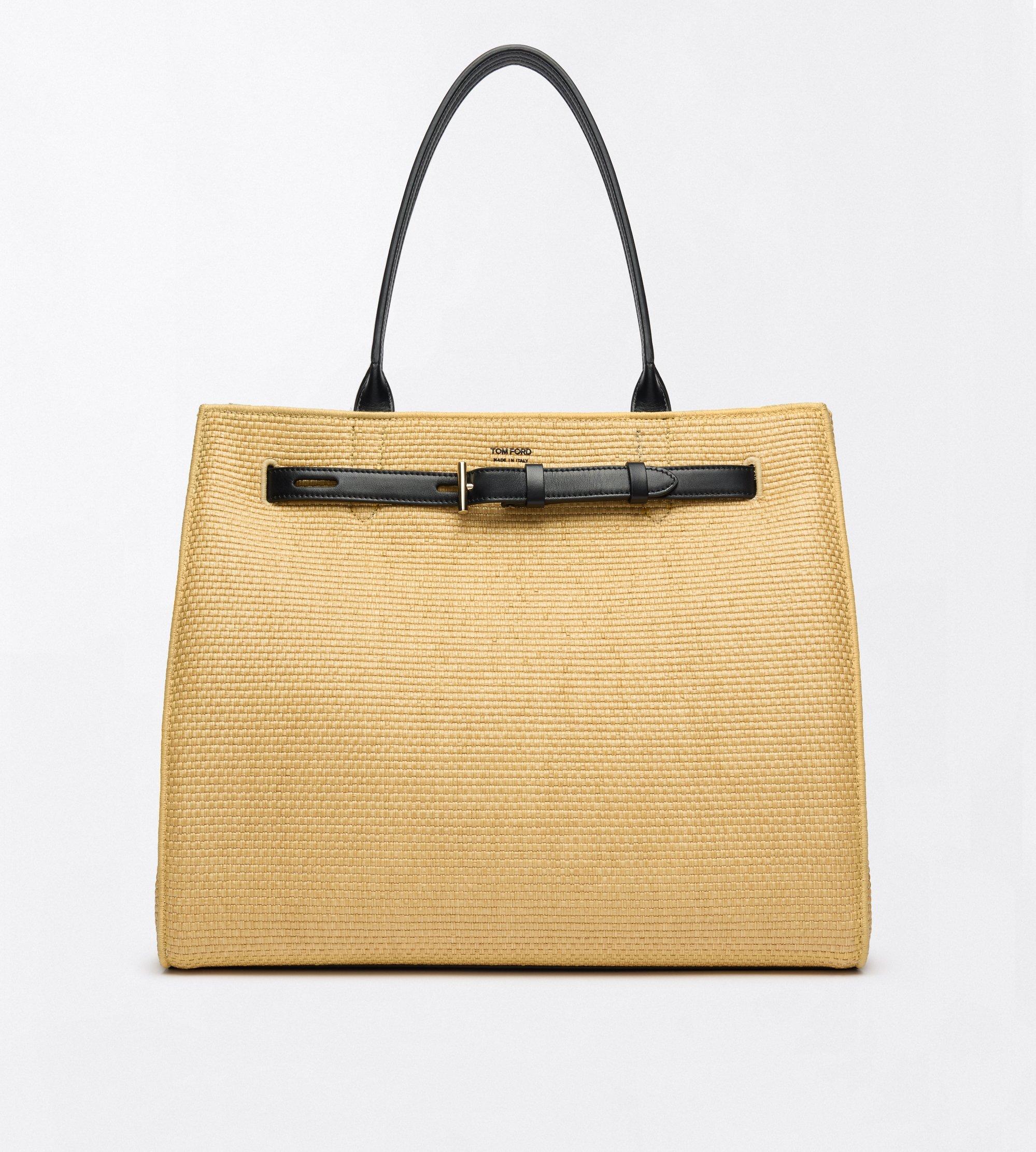GRAND CABAS AUDREY EN RAPHIA ET CUIR
