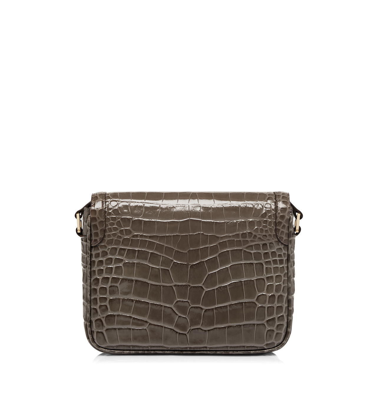 SHINY STAMPED CROCODILE LEATHER WALLIS SMALL SHOULDER BAG image number 2