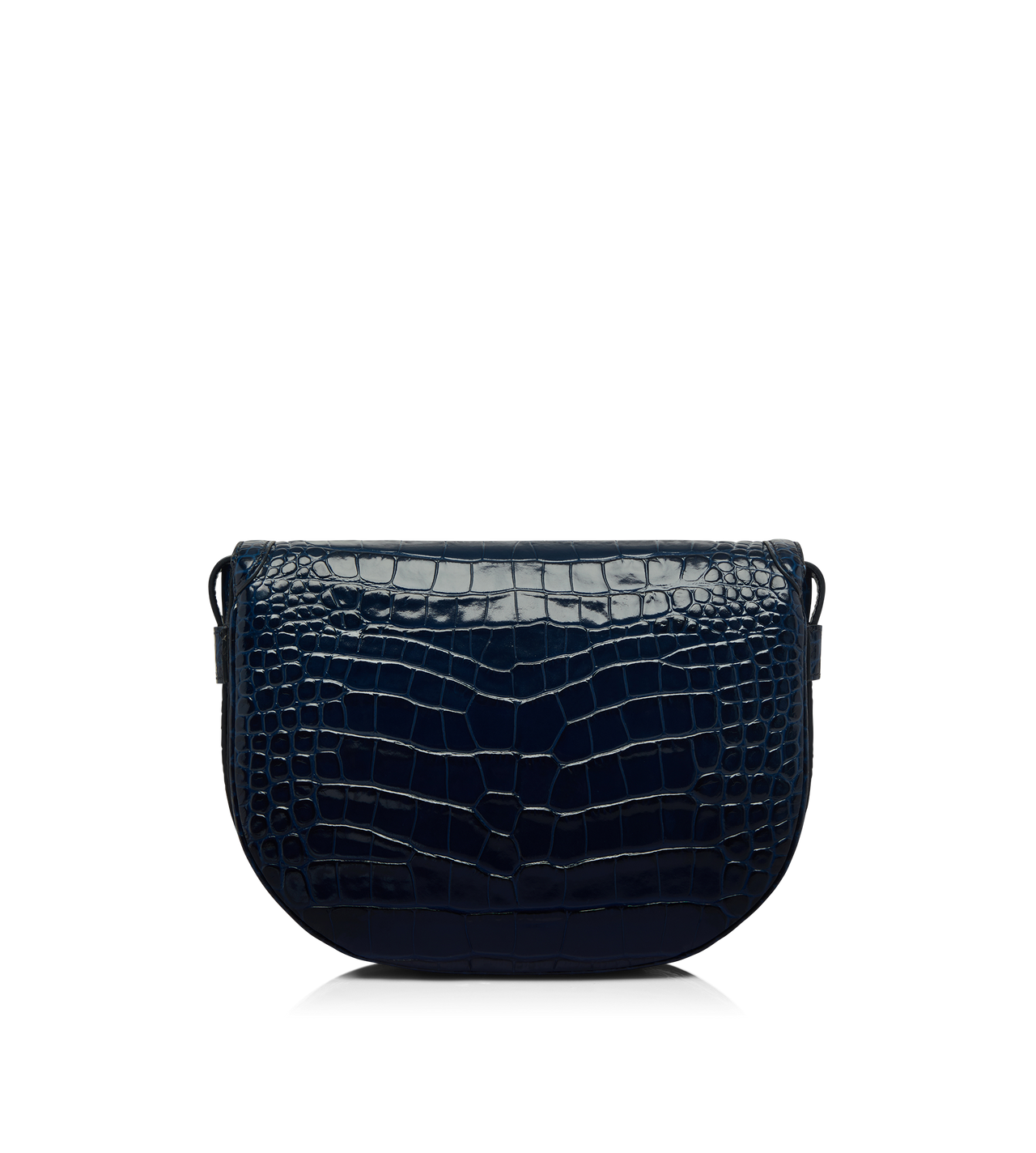 SHINY STAMPED CROCODILE LEATHER WALLIS CROSSBODY BAG image number 2