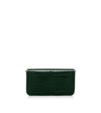 SHINY STAMPED CROCODILE LEATHER WALLIS MINI BAG image number 2