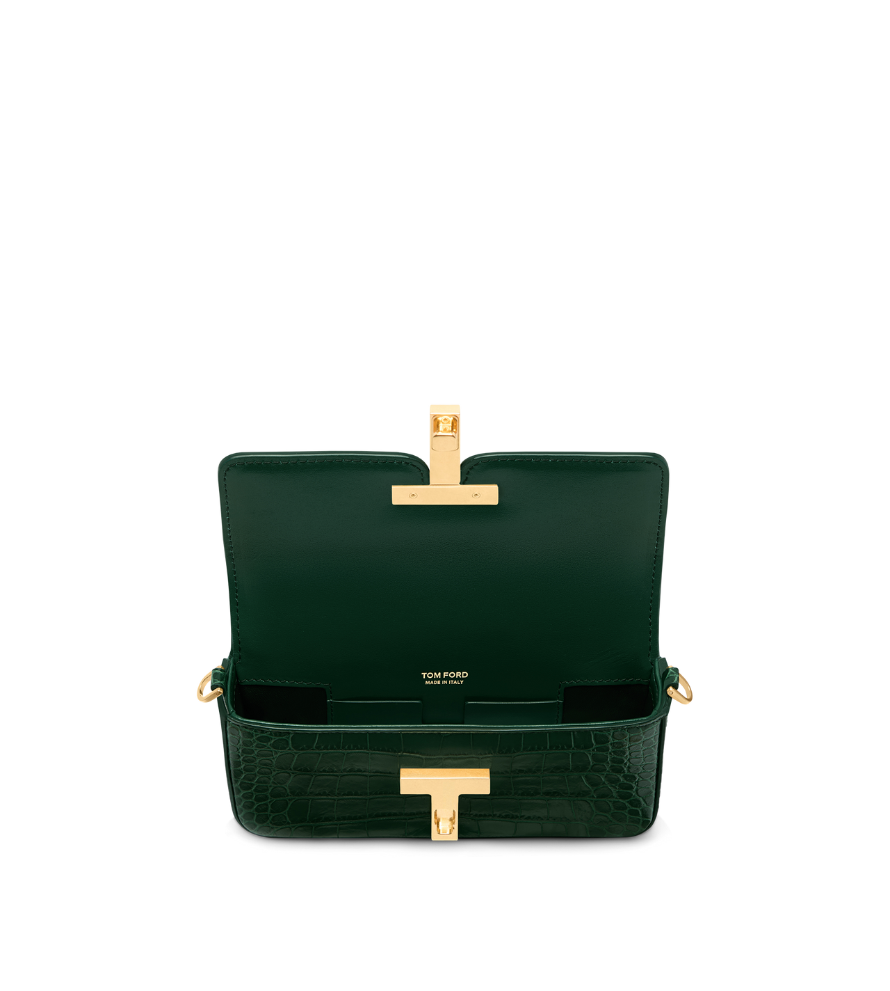SHINY STAMPED CROCODILE LEATHER WALLIS MINI BAG image number 3