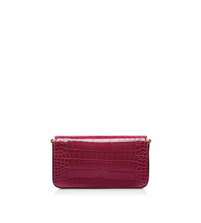 SHINY STAMPED CROCODILE LEATHER WALLIS MINI BAG image number 2