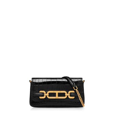 SHINY STAMPED CROCODILE LEATHER WHITNEY MINI BAG image number 0