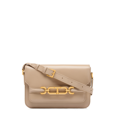 PALMELLATO-EFFECT LEATHER MEDIUM SHOULDER BAG image number 0