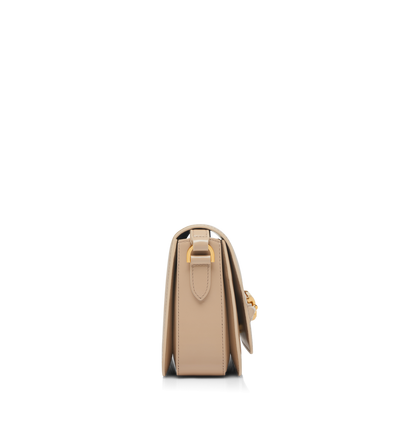 PALMELLATO-EFFECT LEATHER MEDIUM SHOULDER BAG image number 1